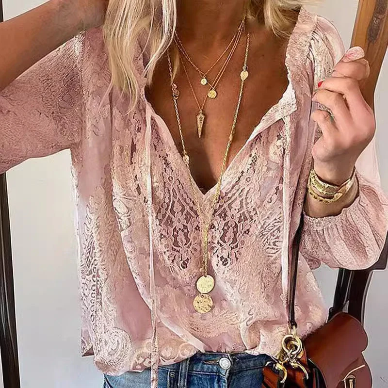 Bluse Mit Spitzenshirt Für Frauen