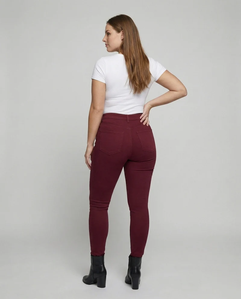 Damen elastische Jeggings im Denim-Look