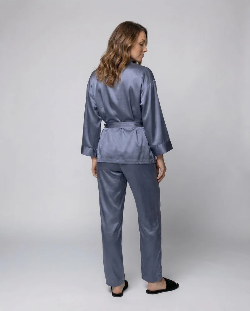 Damen Satin Pyjama Set