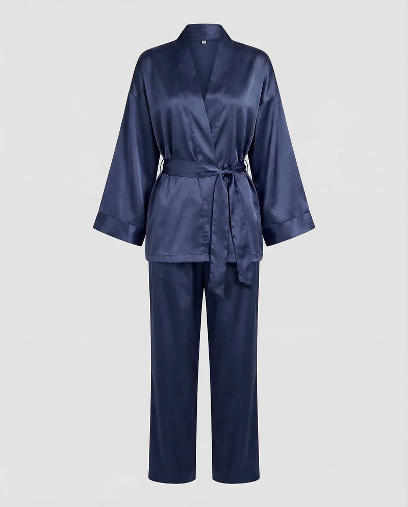 Damen Satin Pyjama Set