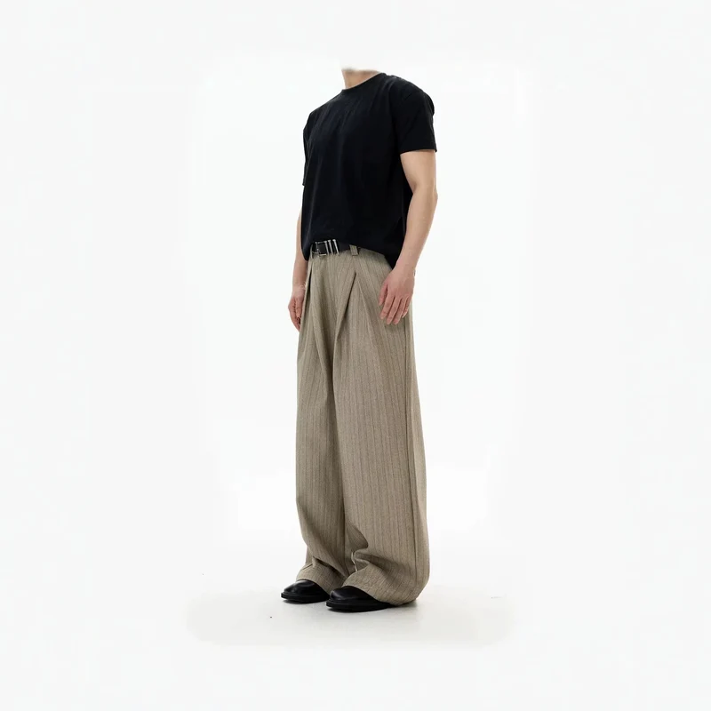 Damen Elegante und weite Hochbundhose mit Plissee Nord Taschen