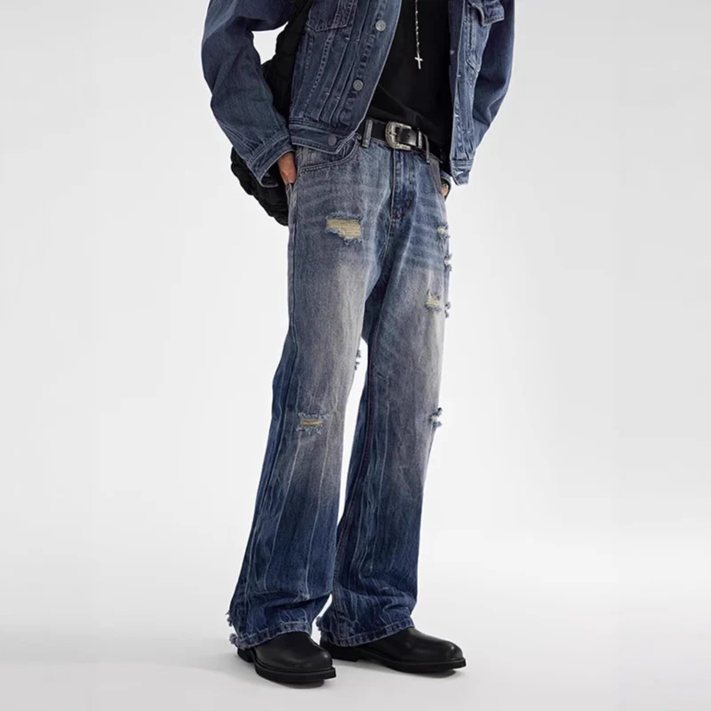 Damen Destroyed Baggy Jeans Nord Taschen