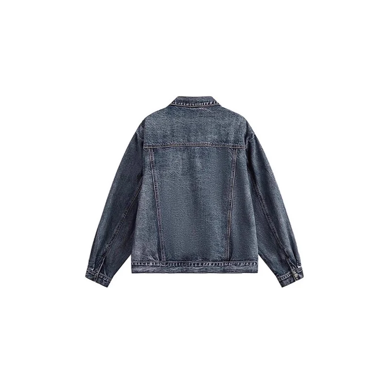 Damen Coole Oversized Jeansjacke Nord Taschen