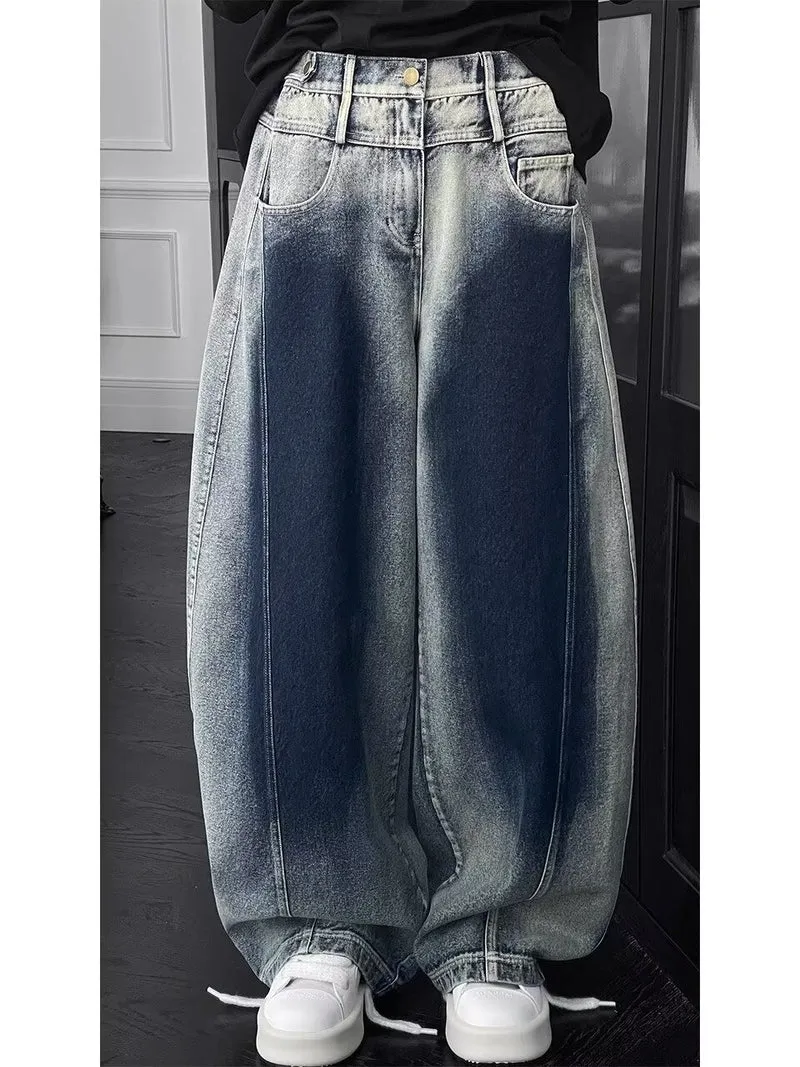 Damen Bequeme und stylische Baggy-Jeans Nord Taschen