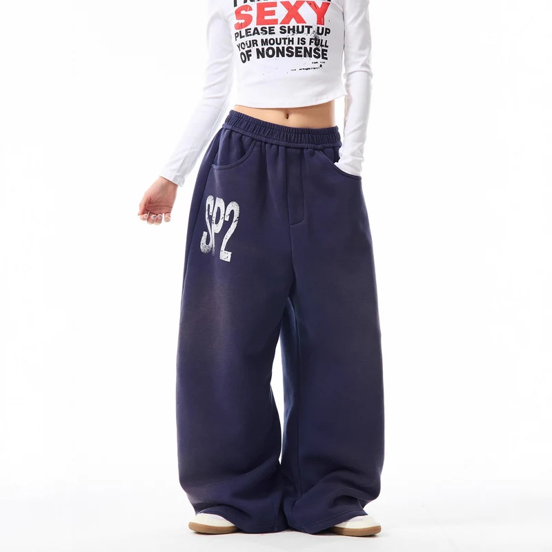 Damen Bequeme Oversized Freizeithose Nord Taschen