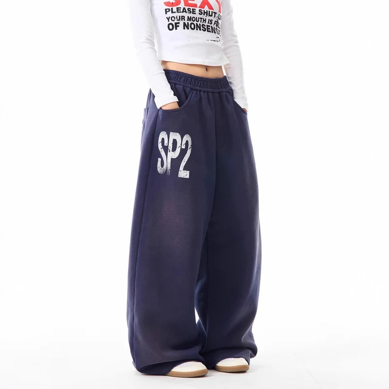 Damen Bequeme Oversized Freizeithose Nord Taschen