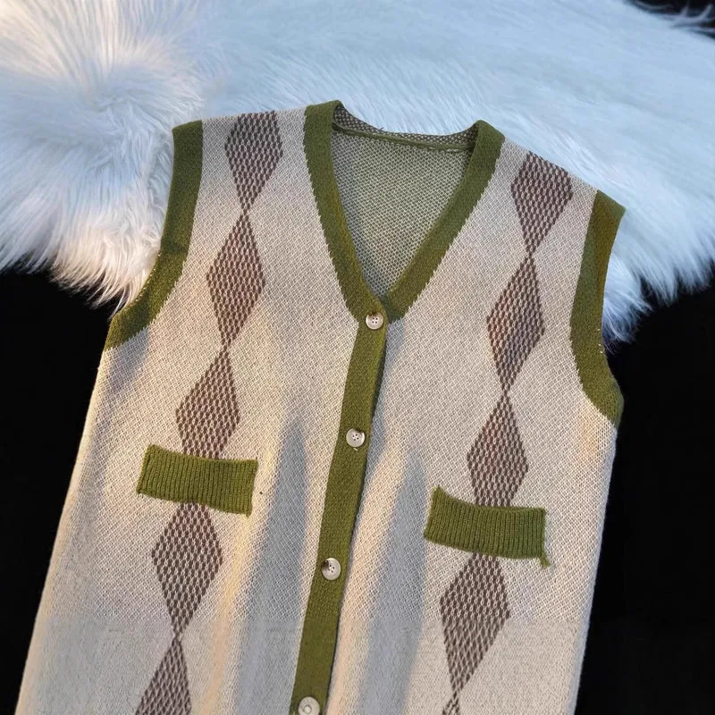 Damen ärmellose Strickweste Nord Taschen