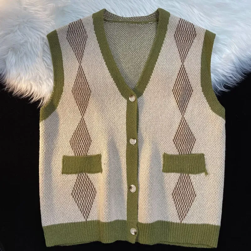 Damen ärmellose Strickweste Nord Taschen