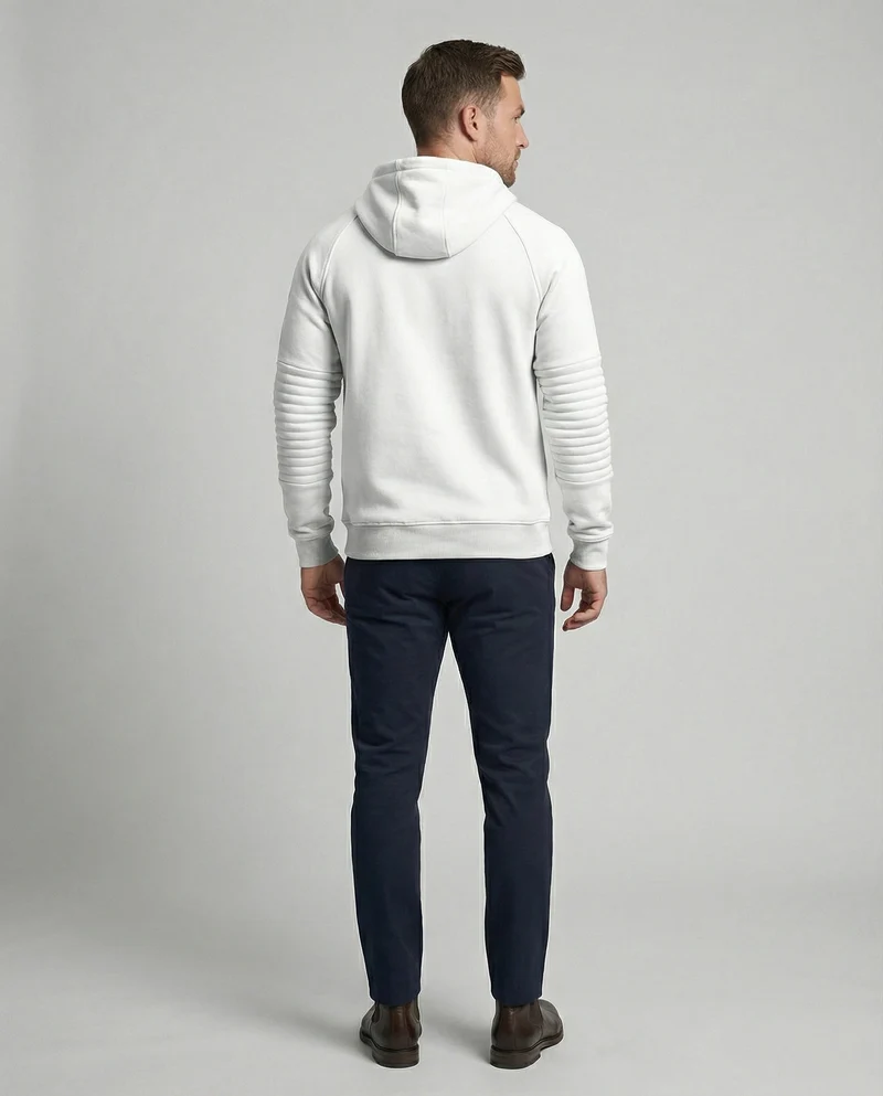 Herren sportlicher Hoodie mit praktischen Reißverschlusstaschen und verstellbarem Kapuzenzug