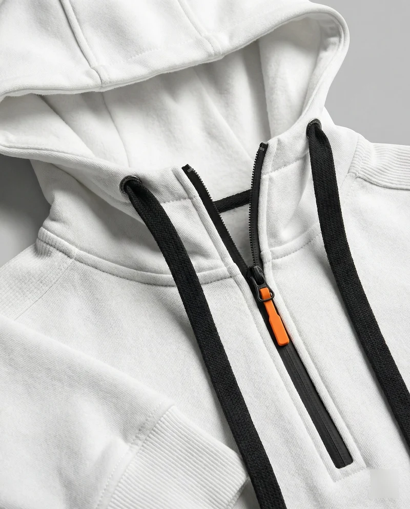 Herren sportlicher Hoodie mit praktischen Reißverschlusstaschen und verstellbarem Kapuzenzug