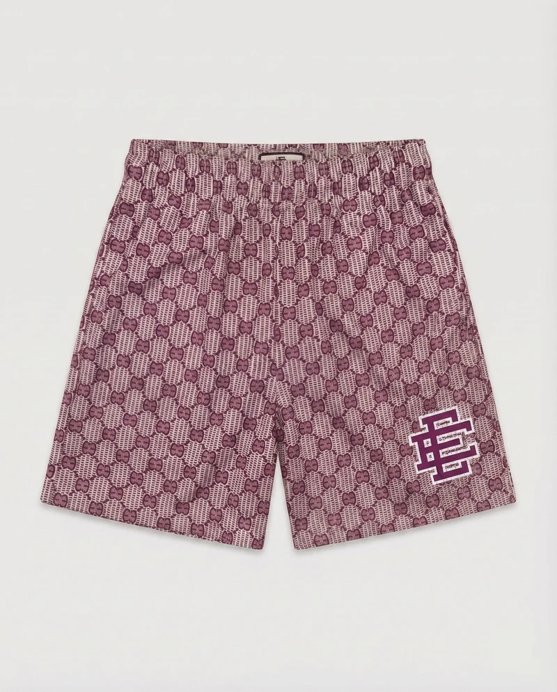 Damen Lounge-Shorts Logomuster Elastikbund Logo-Patch