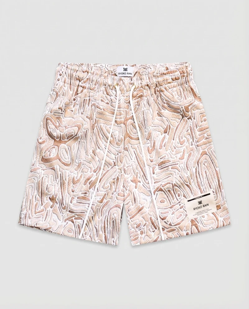 Damen Lounge-Shorts Logomuster Elastikbund Logo-Patch