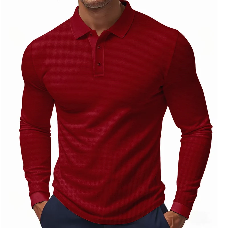 Herren Langarm Polohemd
