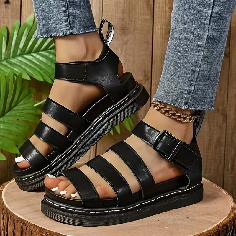 Damen Bequeme Sandalen mit verstellbarem Riemen
