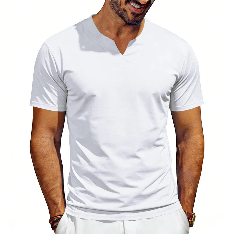 Herren nan V-Ausschnitt-Sportshirt mit ergonomischen Formnähten und elastischem Jersey
