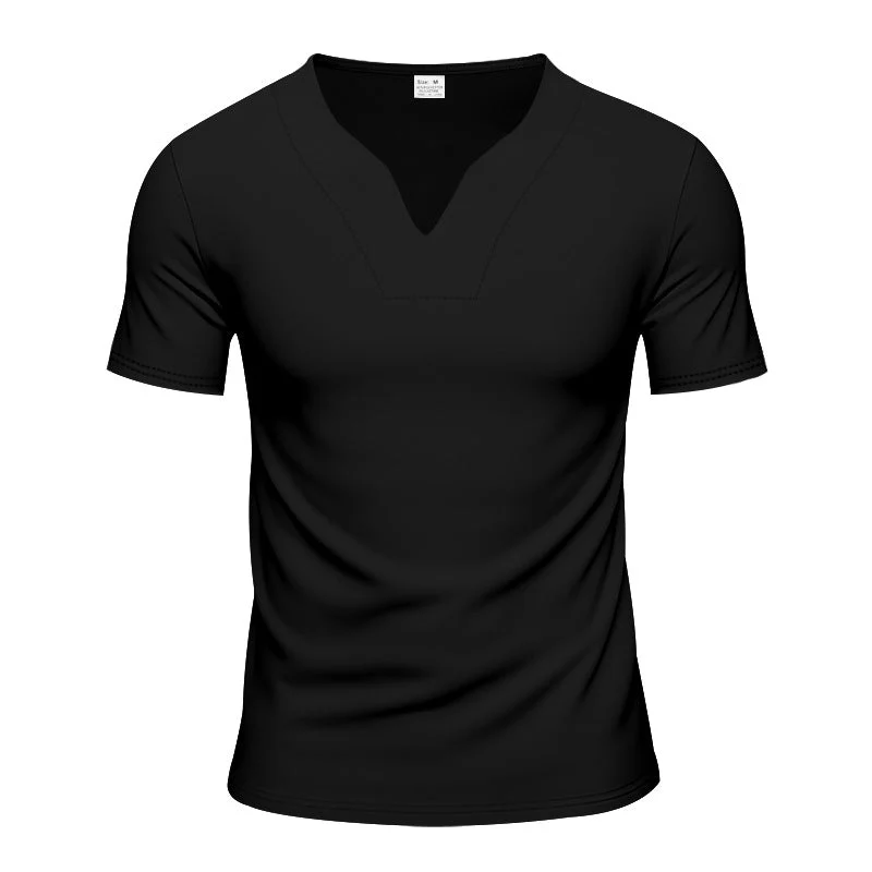 Herren nan V-Ausschnitt-Sportshirt mit ergonomischen Formnähten und elastischem Jersey