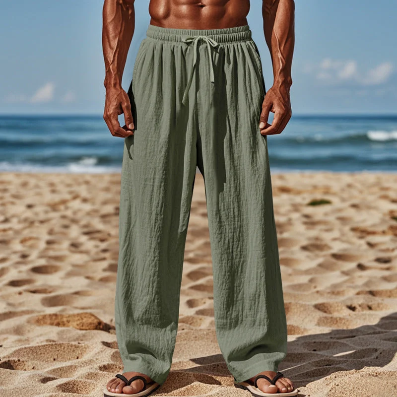 Herren Lässige Strandhose mit elastischem Bund und praktischen Seitentaschen