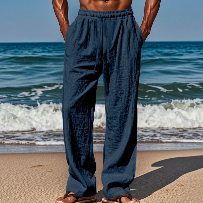 Herren Lässige Strandhose mit elastischem Bund und praktischen Seitentaschen