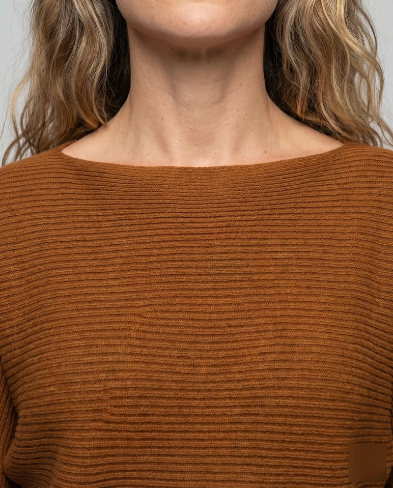 Damen Schlichte Fledermausärmel Feinstrick Feinstrickpullover