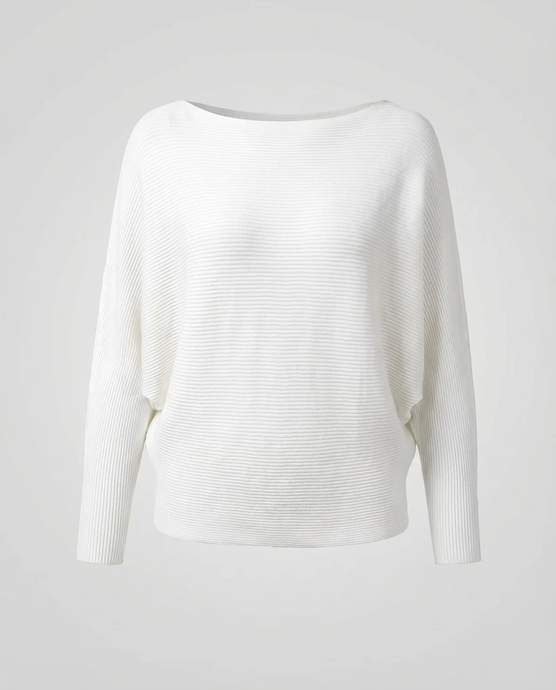 Damen Schlichte Fledermausärmel Feinstrick Feinstrickpullover