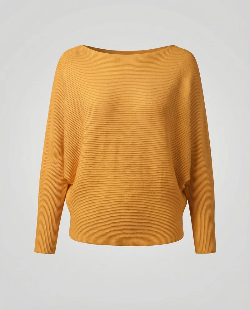 Damen Schlichte Fledermausärmel Feinstrick Feinstrickpullover