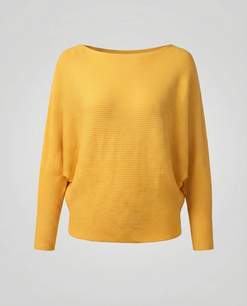 Damen Schlichte Fledermausärmel Feinstrick Feinstrickpullover