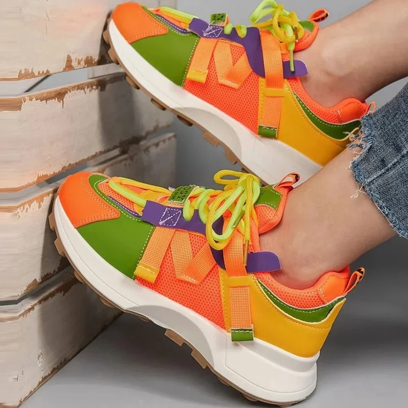 Damen Atmungsaktive Bunte Sneakers Nord Taschen