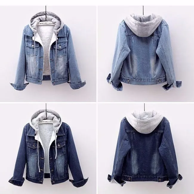 Nord Taschen | Plus Size Kapuzen-Denimjacke - Stilvoll & Bequem