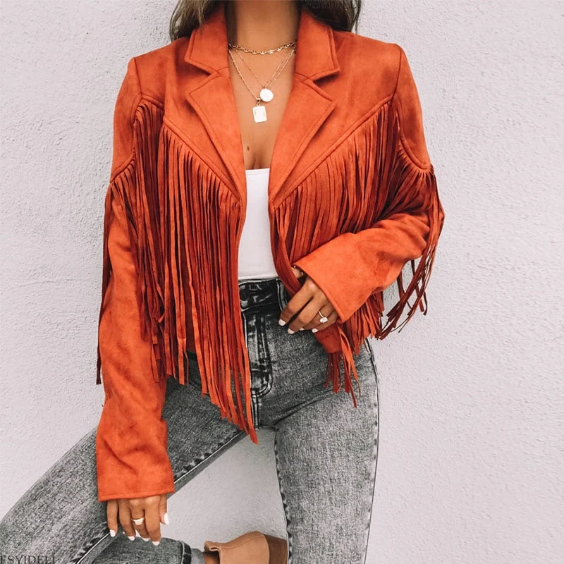jacke Mit Fransen Für Boho-Chic Look