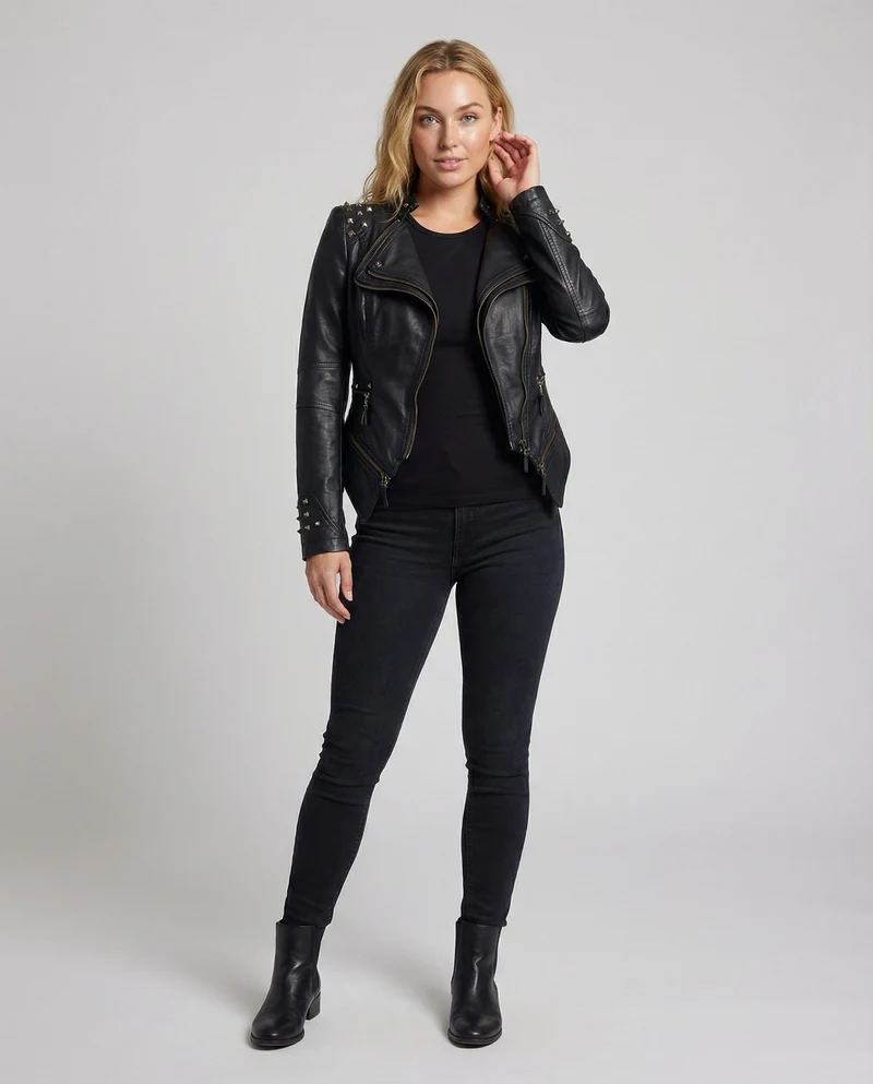 Bikerjacke für Damen Schlanke Passform