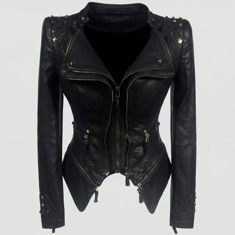 Bikerjacke für Damen Schlanke Passform