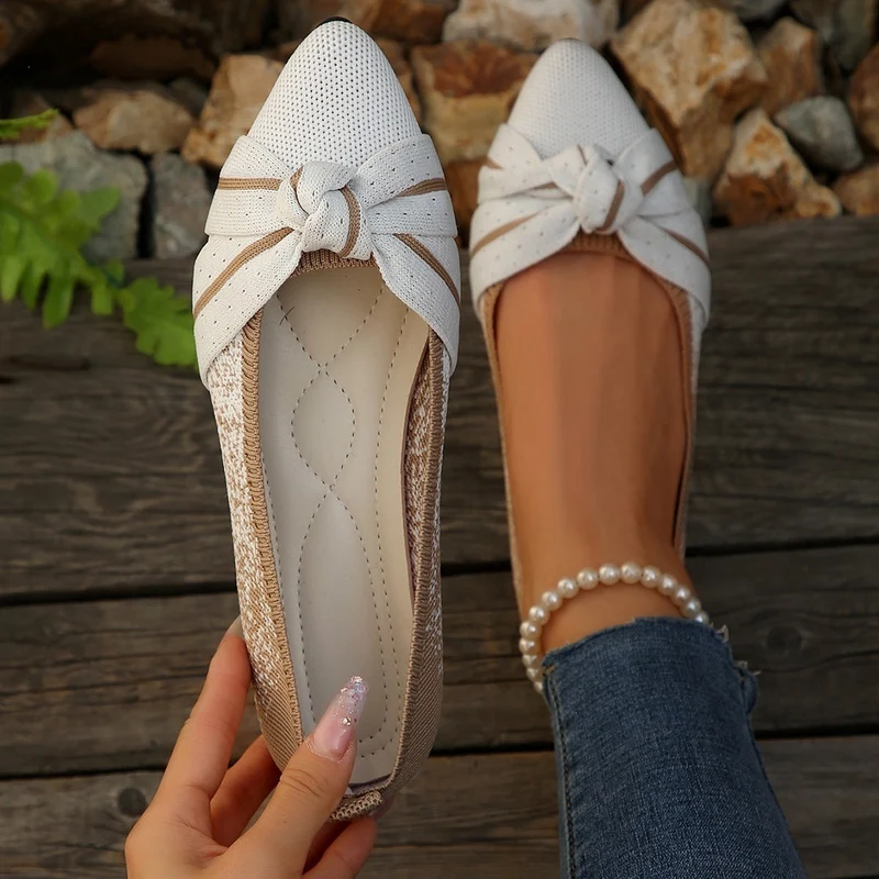 Damen Ballerinas mit dekorativem Schleifen-Design