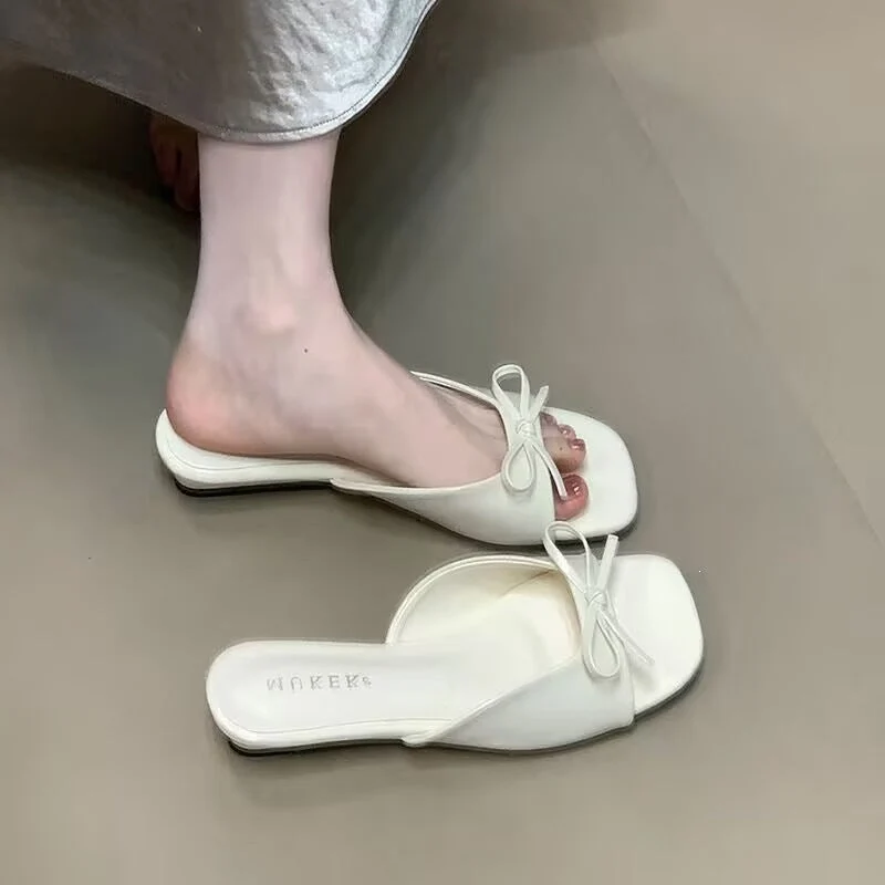 Damen elegante Slingback-Sandalen mit verspieltem Schleifen-Detail