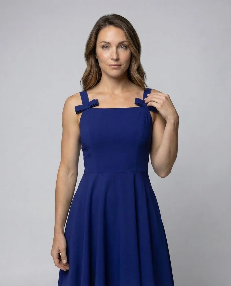 Damen Kleid Tellerrock Figurbetont