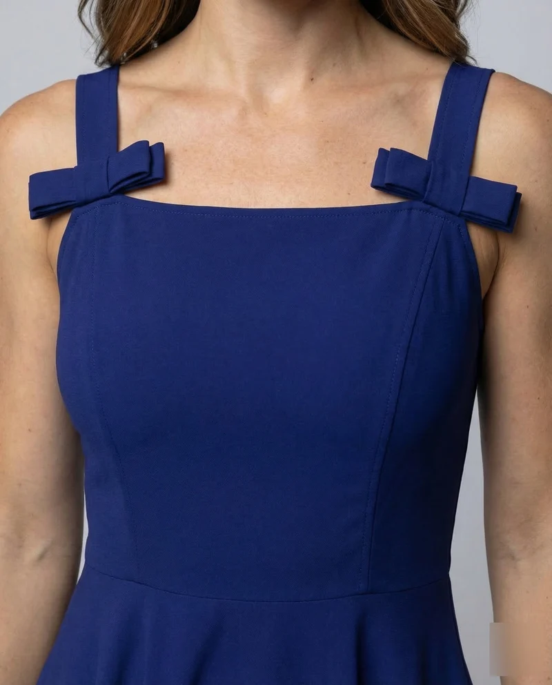 Damen Kleid Tellerrock Figurbetont