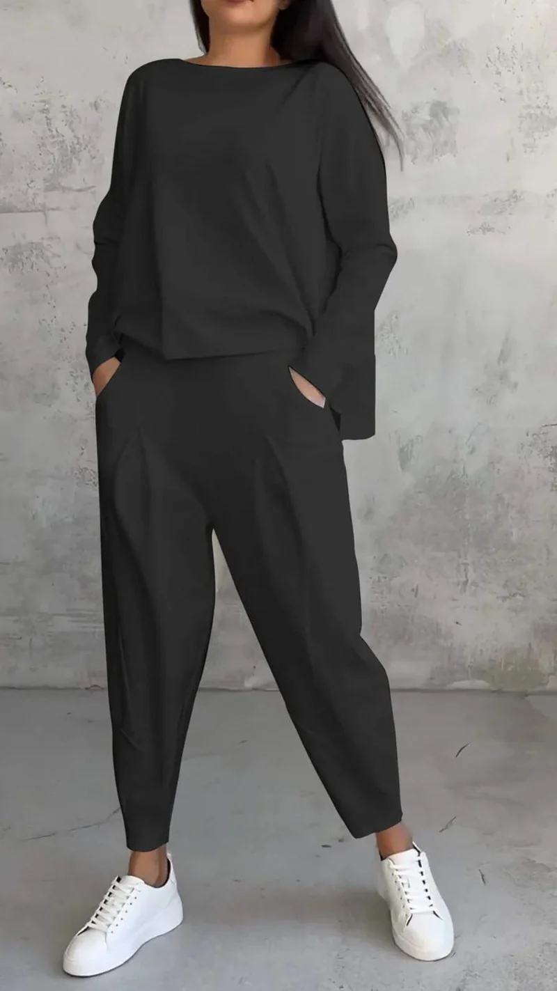 Damen lässiger Zweiteiliger Sweatanzug