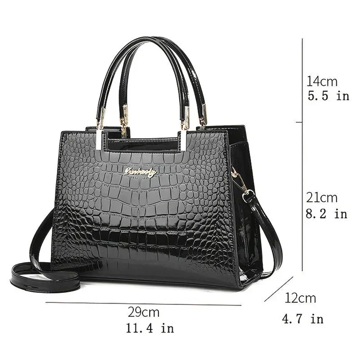 Frauen glänzende handtasche