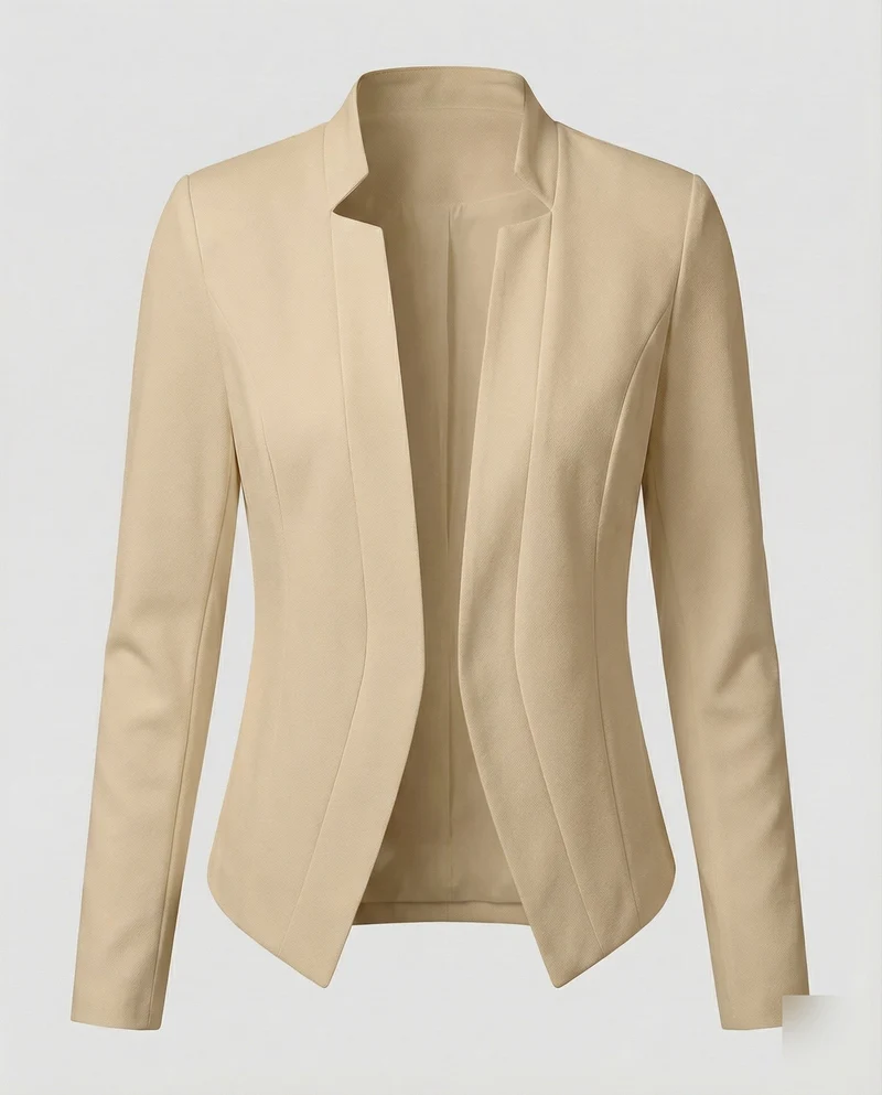 Damen Cleane Stehkragen Sakko-Blazer