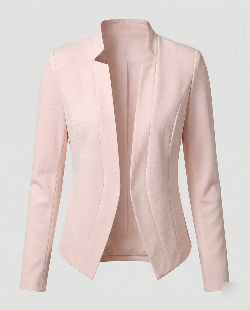 Damen Cleane Stehkragen Sakko-Blazer