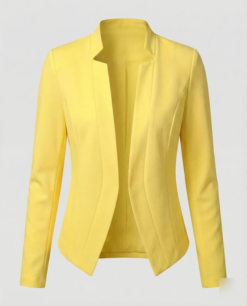 Damen Cleane Stehkragen Sakko-Blazer