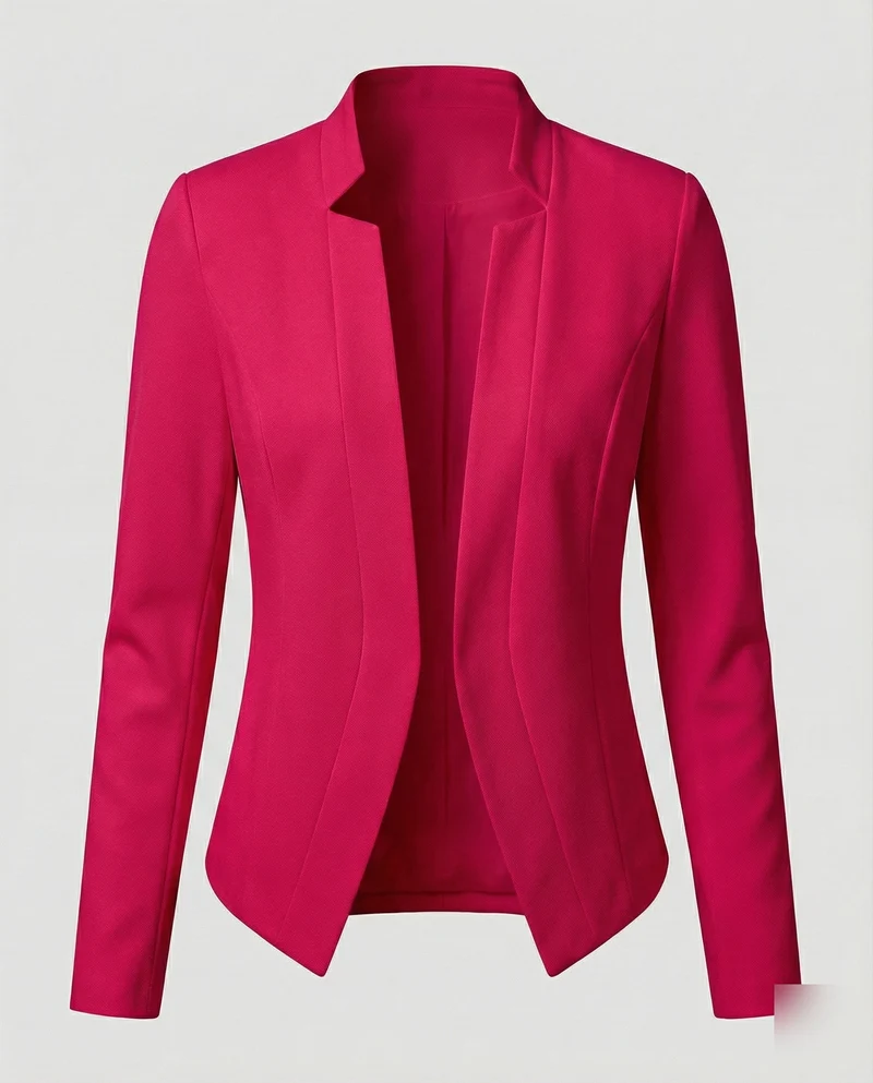 Damen Cleane Stehkragen Sakko-Blazer