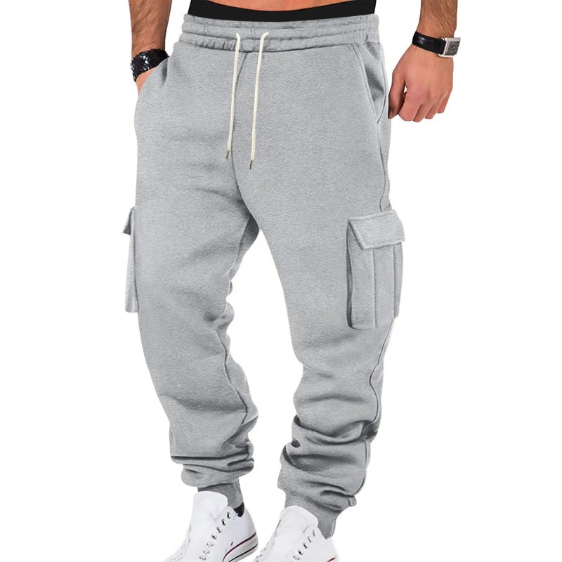 Herren Cargo-Sweatpants mit elastischem Bund und praktischen Seitentaschen