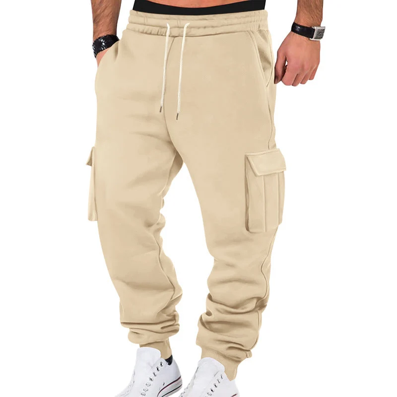 Herren Cargo-Sweatpants mit elastischem Bund und praktischen Seitentaschen