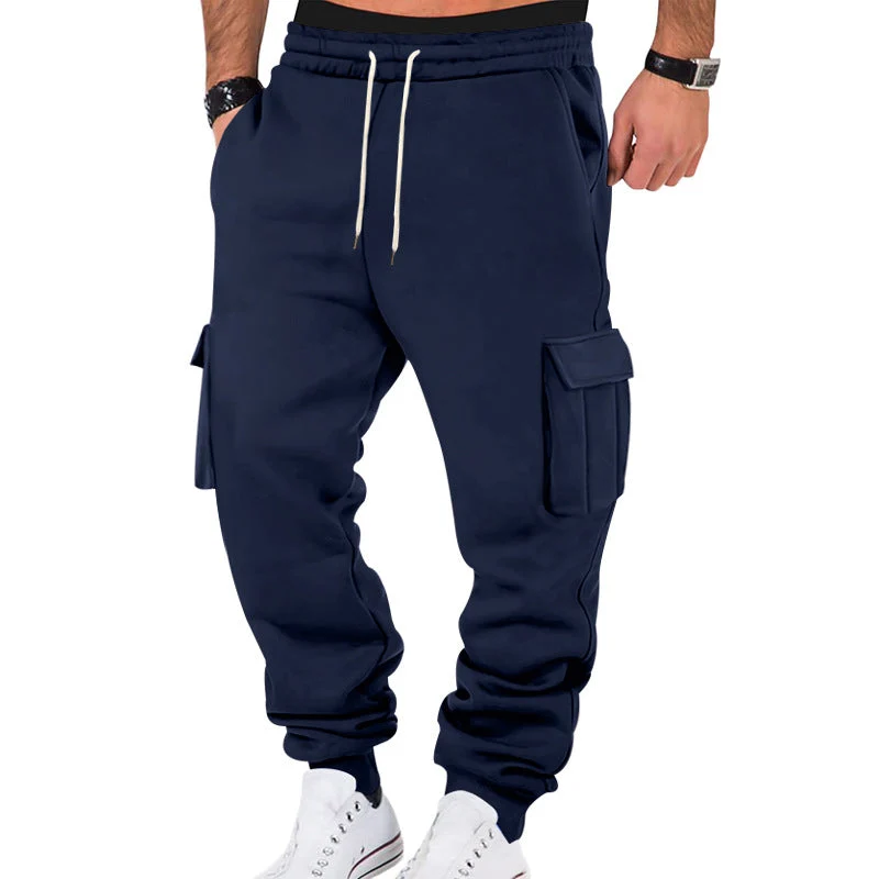Herren Cargo-Sweatpants mit elastischem Bund und praktischen Seitentaschen