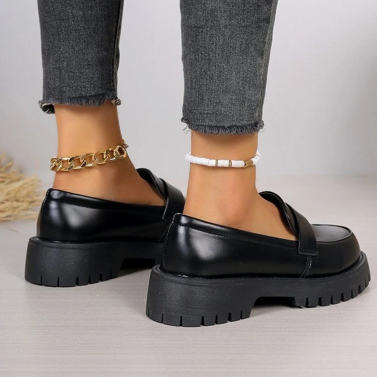 Damen klassische Loafer mit rutschfester Sohle