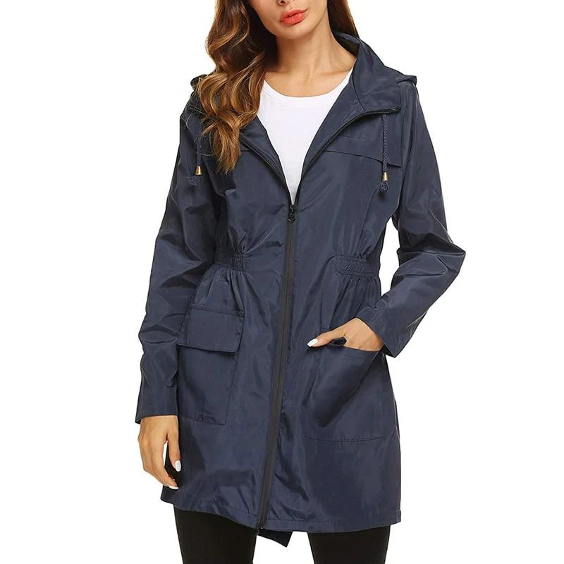 Leichte Regenjacke für Damen mit Kapuze