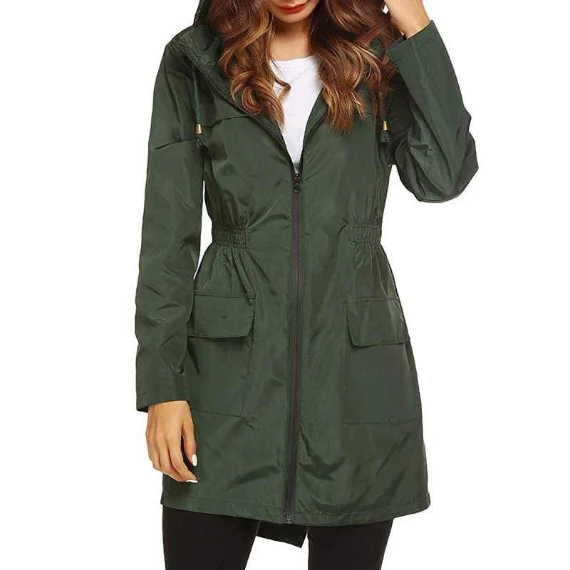 Leichte Regenjacke für Damen mit Kapuze