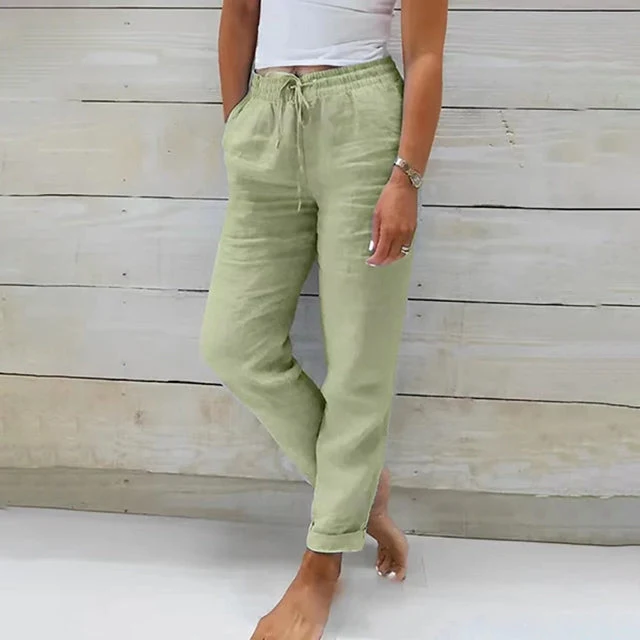 【Baumwolle】Lässige Gerade Geschnittene Hose