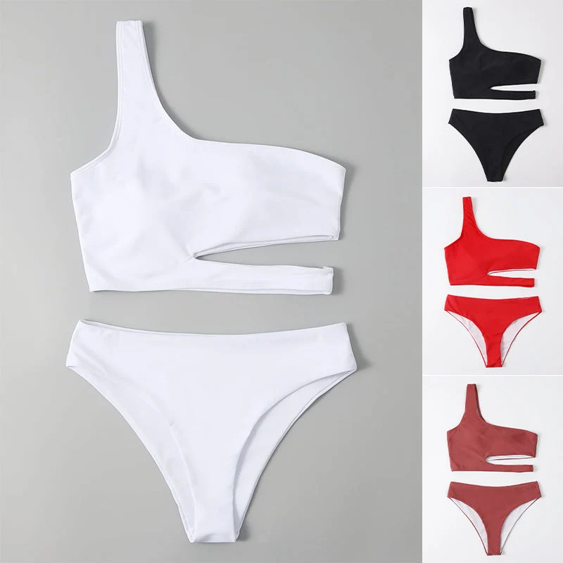 Damen Einseitiger Bikini mit innovativem Cut-Out