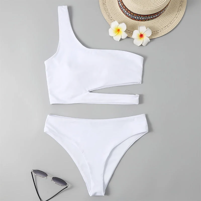 Damen Einseitiger Bikini mit innovativem Cut-Out